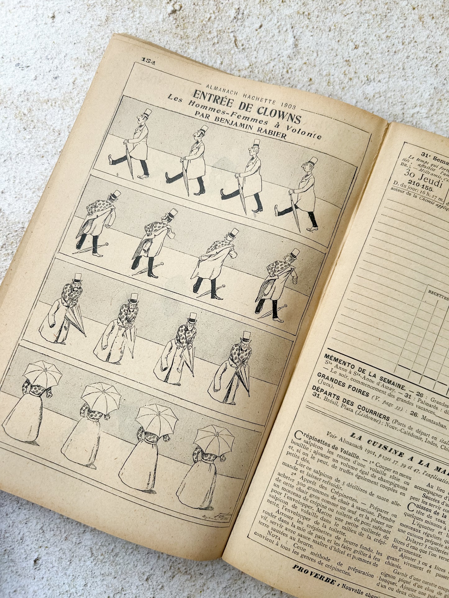 1903 Antique French Almanac