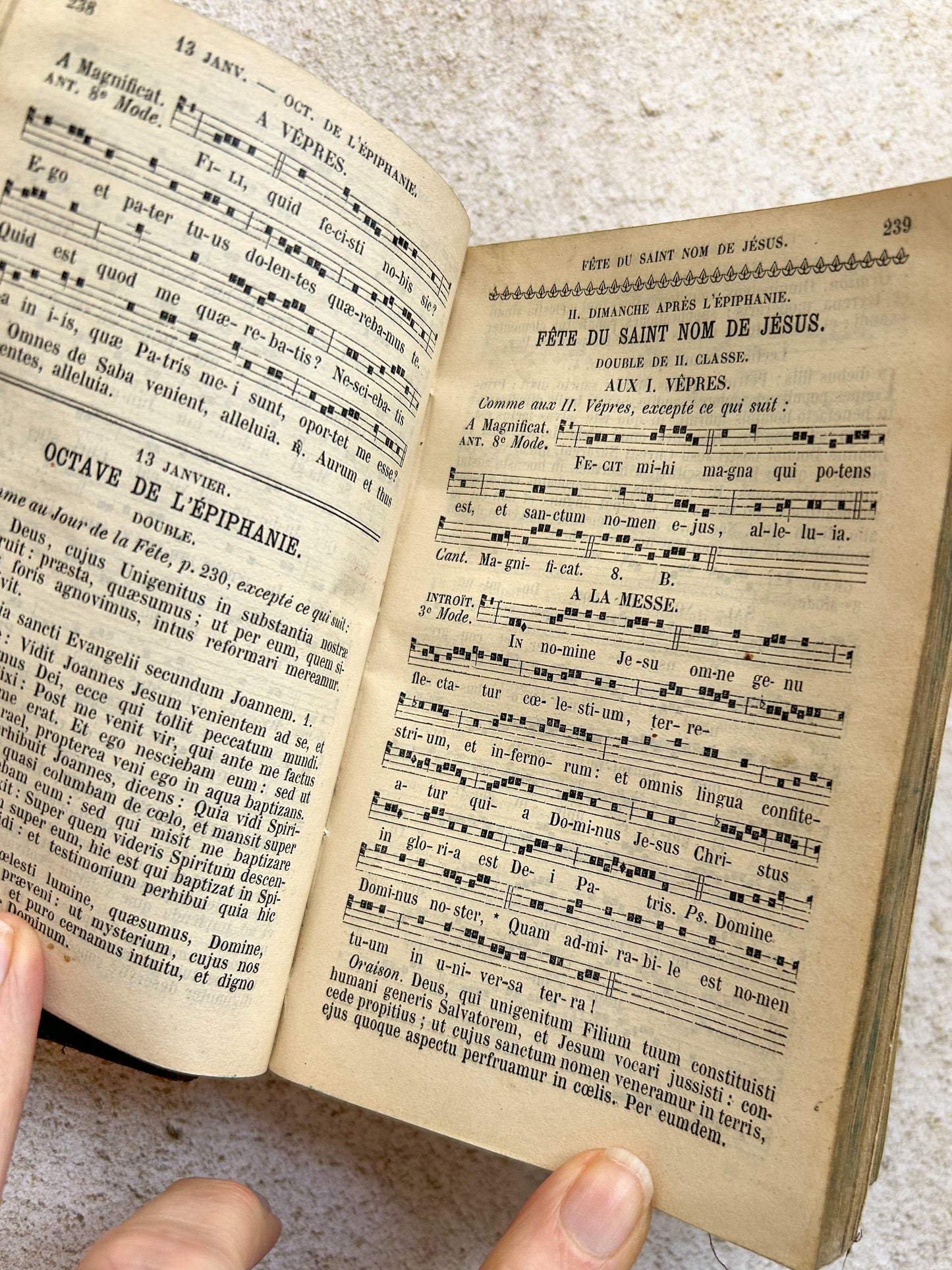 Antique Leather Bound French Diurnal Liturgical Book