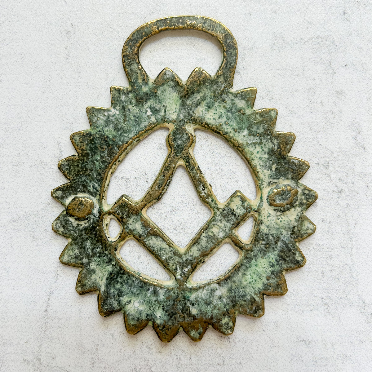 English Masonic Horse Brass Medallion