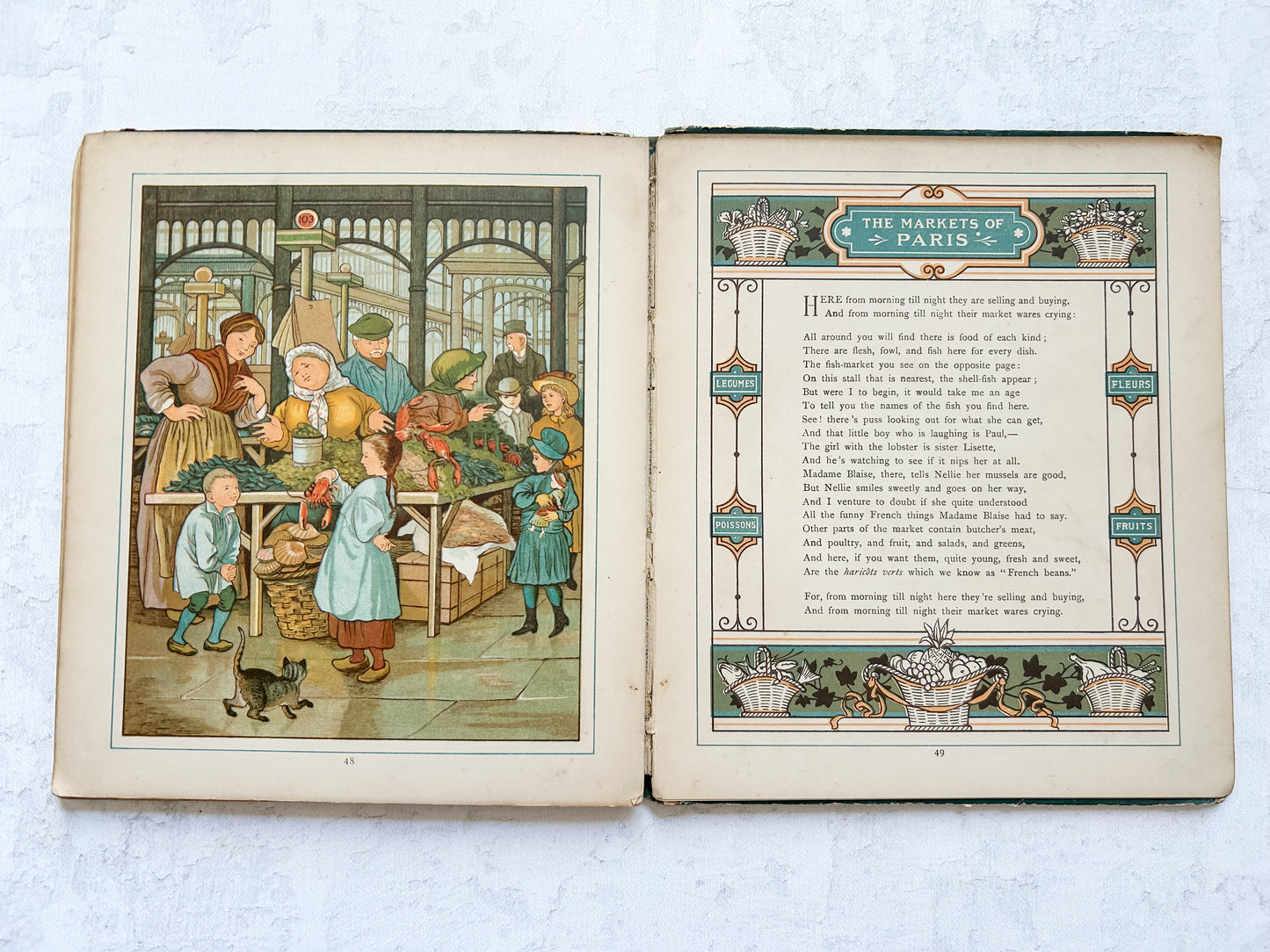 1882 "Abroad" Antique Illustrated Children's Book – Marcus Ward & Co.