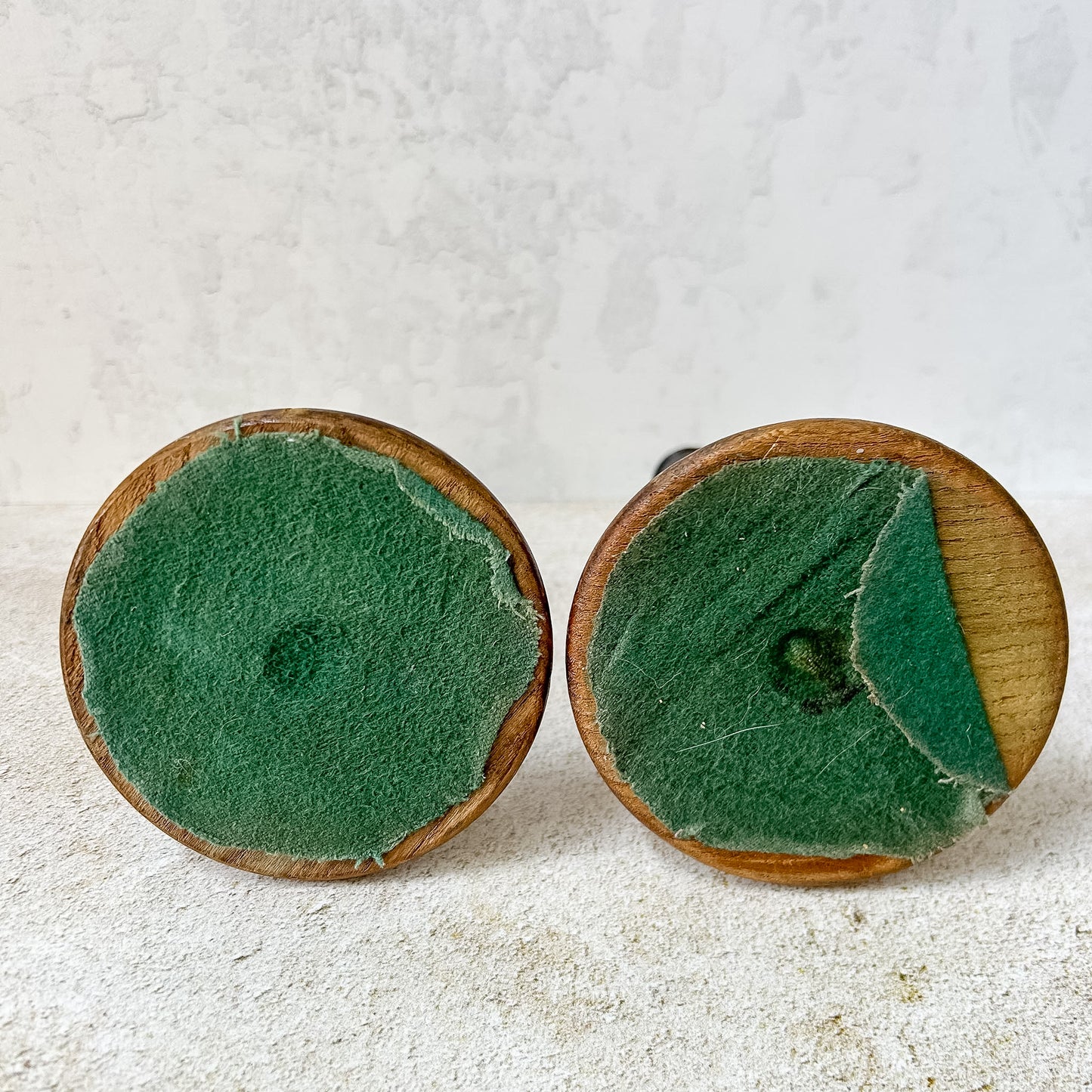 Pair of English Oak Barley Twist Candlesticks