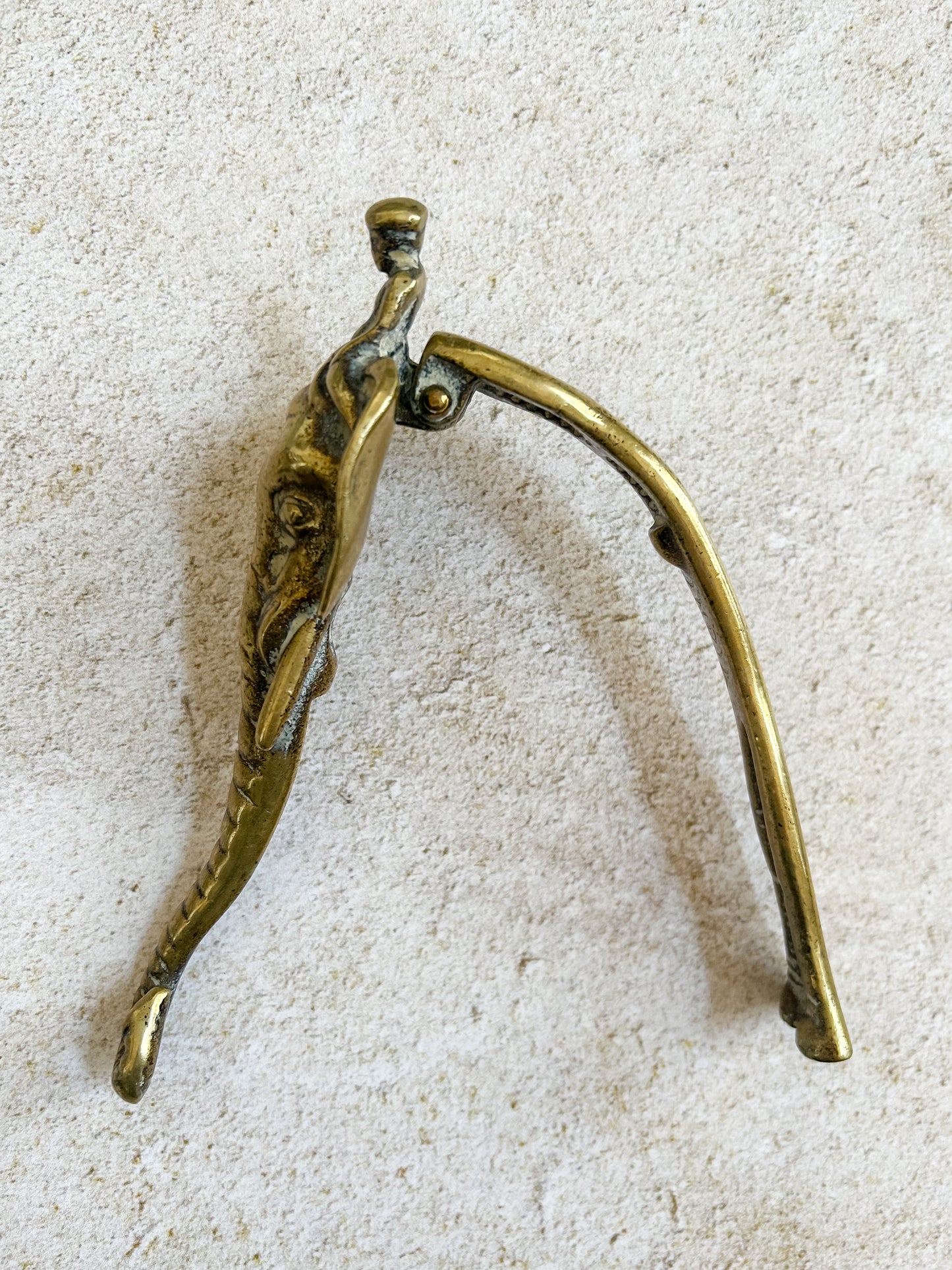 Vintage Solid Brass Elephant Door Knocker