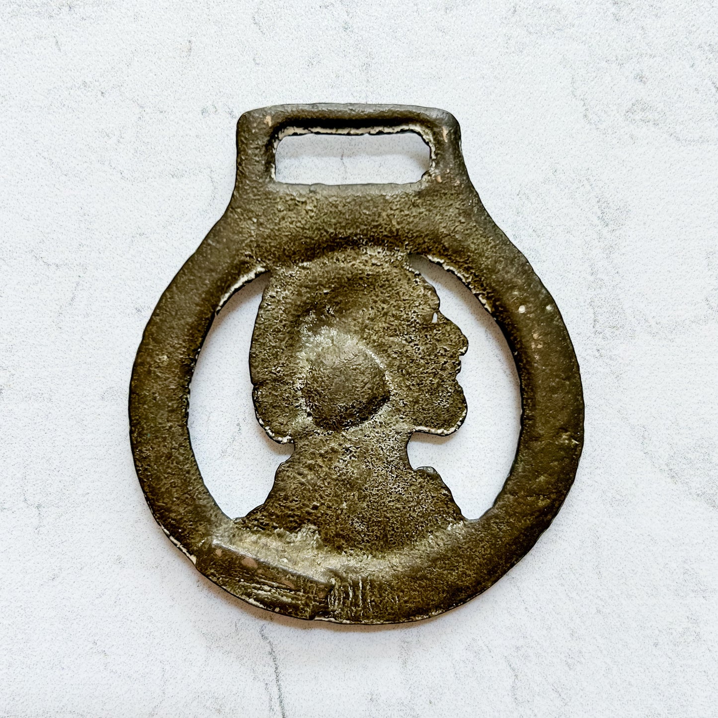 English William Shakespeare Horse Brass Medallion