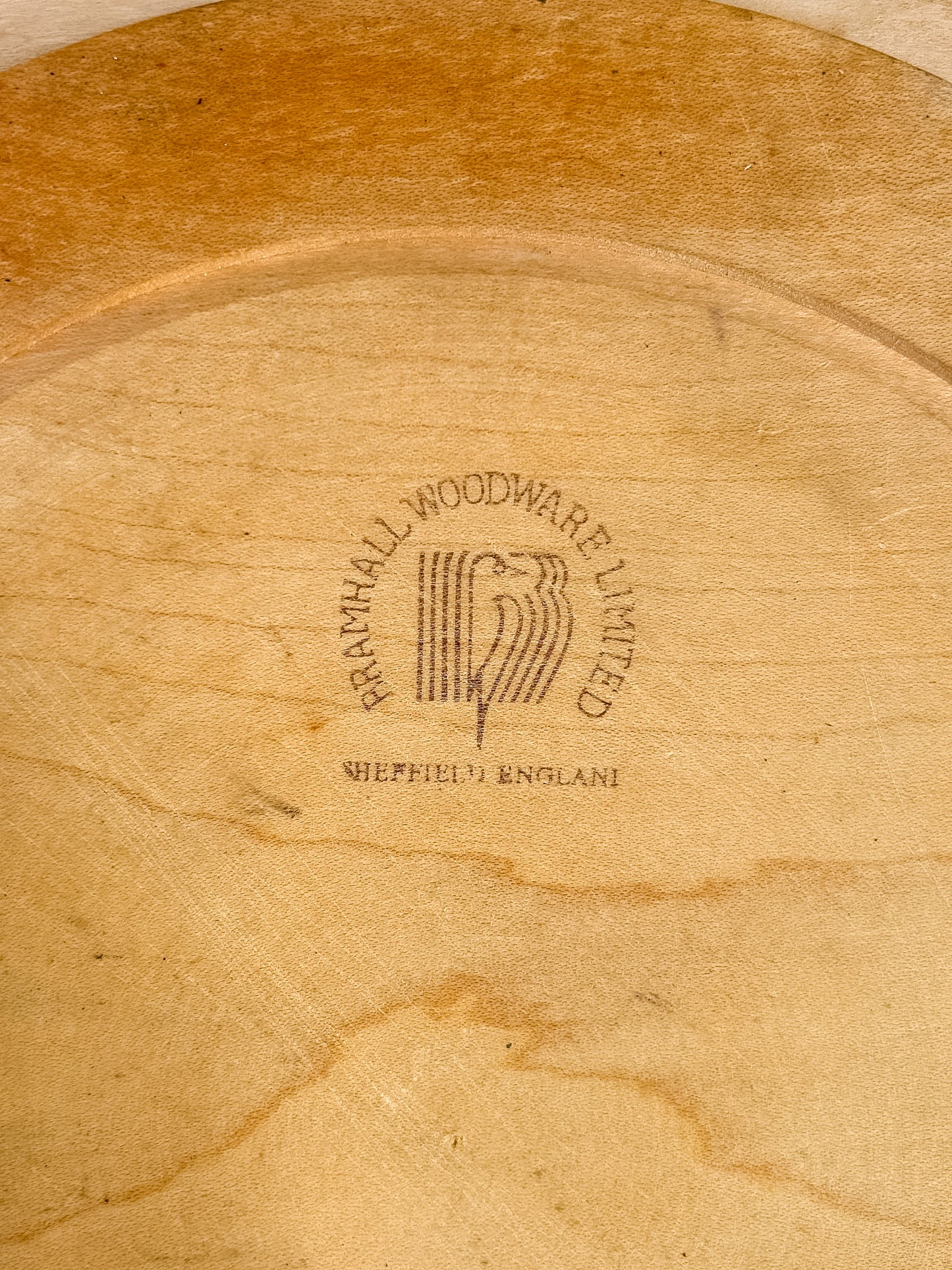 Vintage English Carved "Bread" Wooden Bread Board by Bramhall