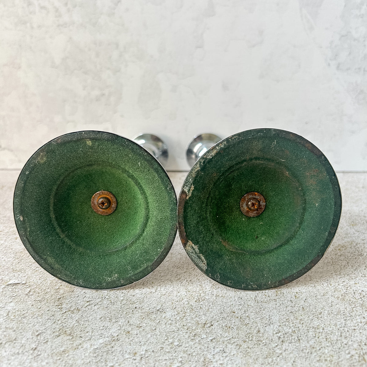 Pair of Vintage English Barley Twist Candlesticks