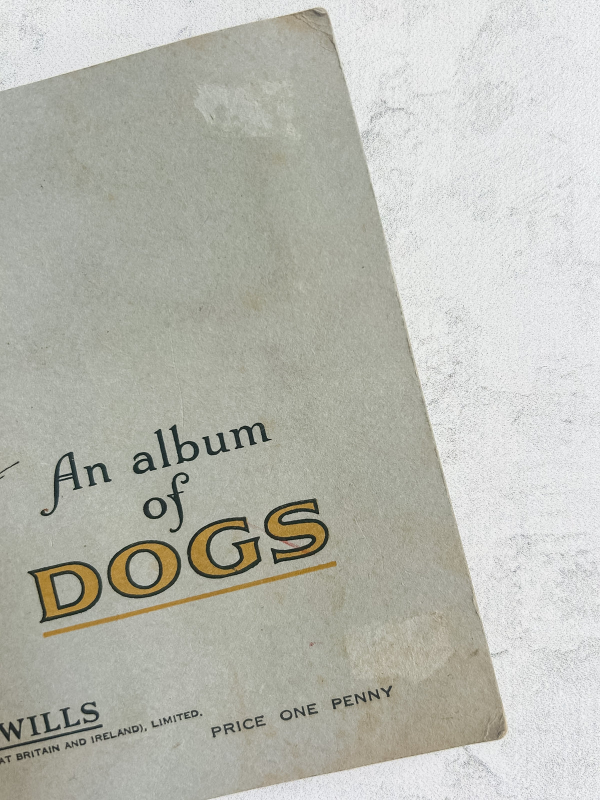 1937 Wills Complete “Album of Dogs” Cigarette Card Book