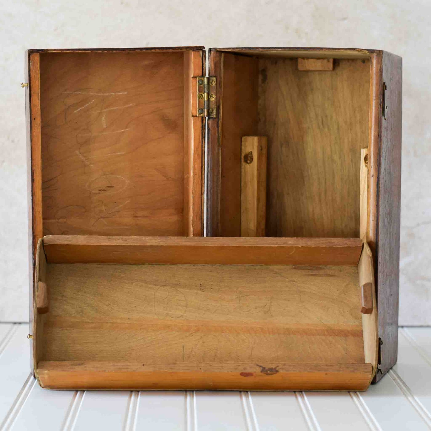 Early 20th Century Oak Storage Box with Brass Clasps
