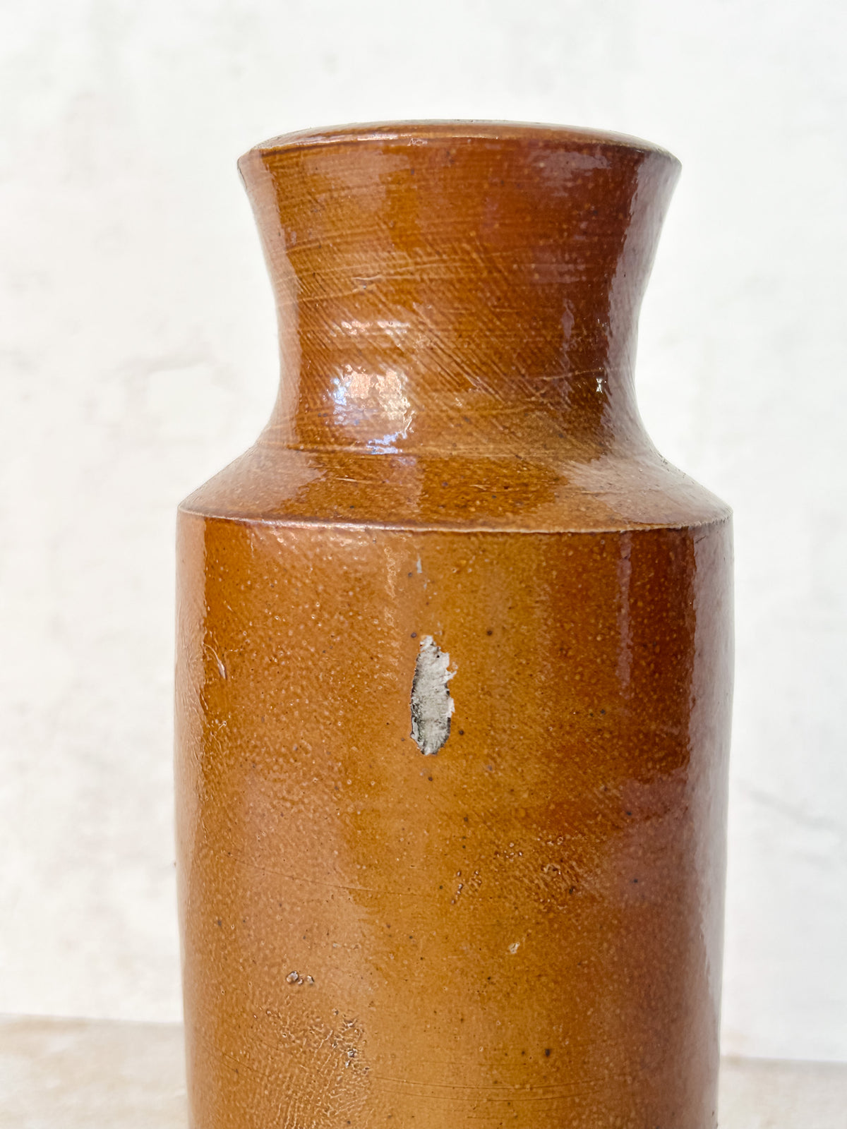 Antique English Brown Stoneware Master Ink Bottle, c.1900