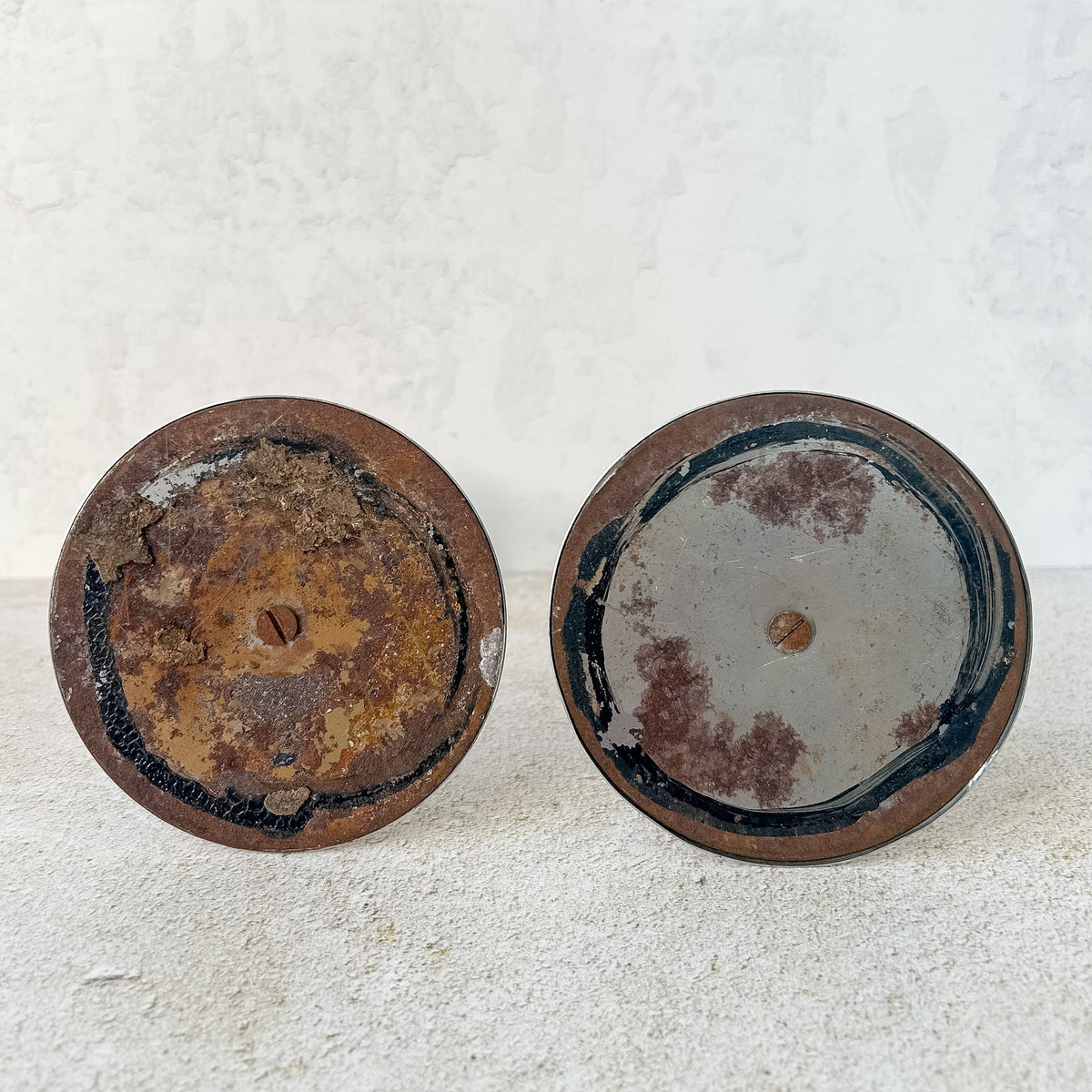 Pair of Vintage English Barley Twist Candlesticks