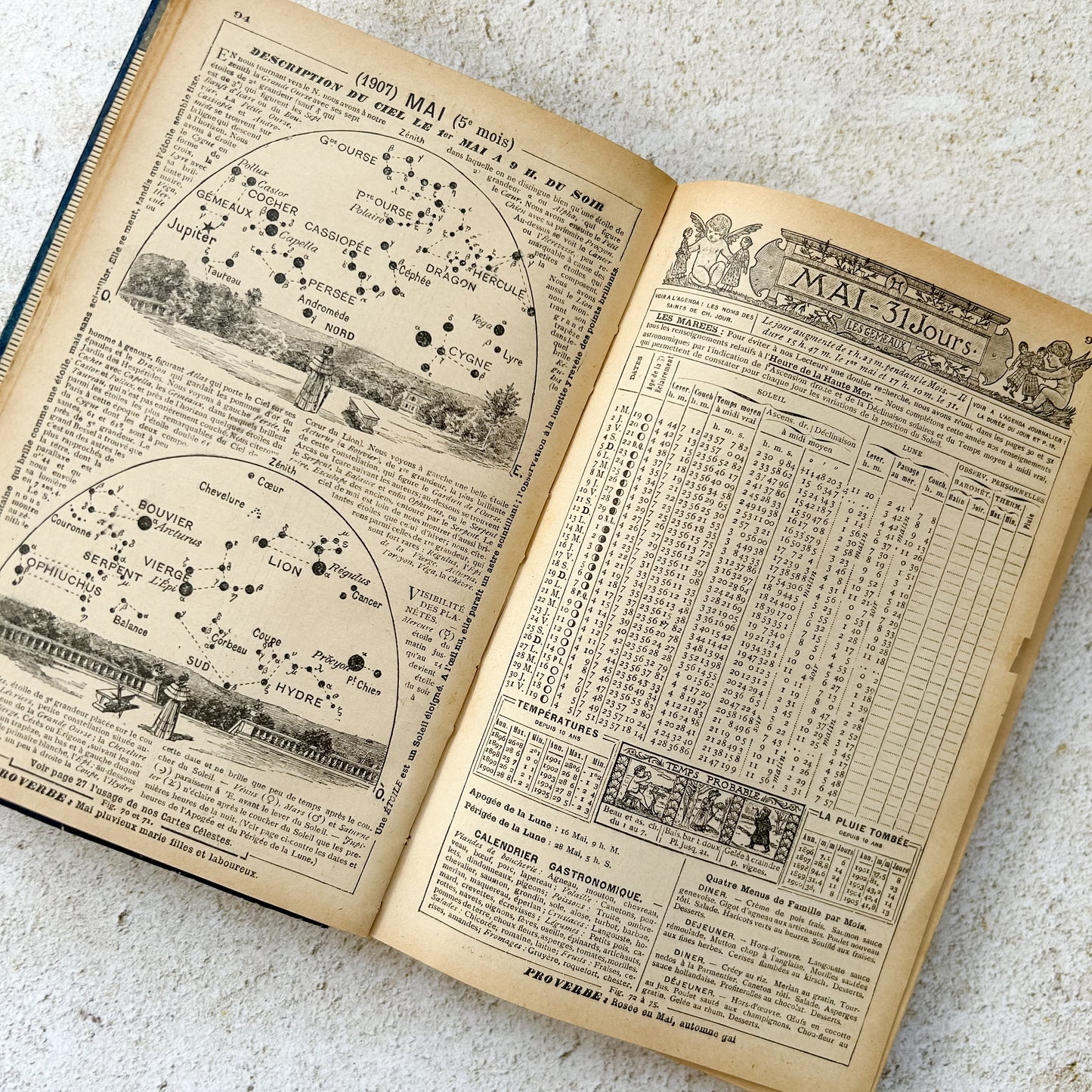 1907 Antique French Almanac