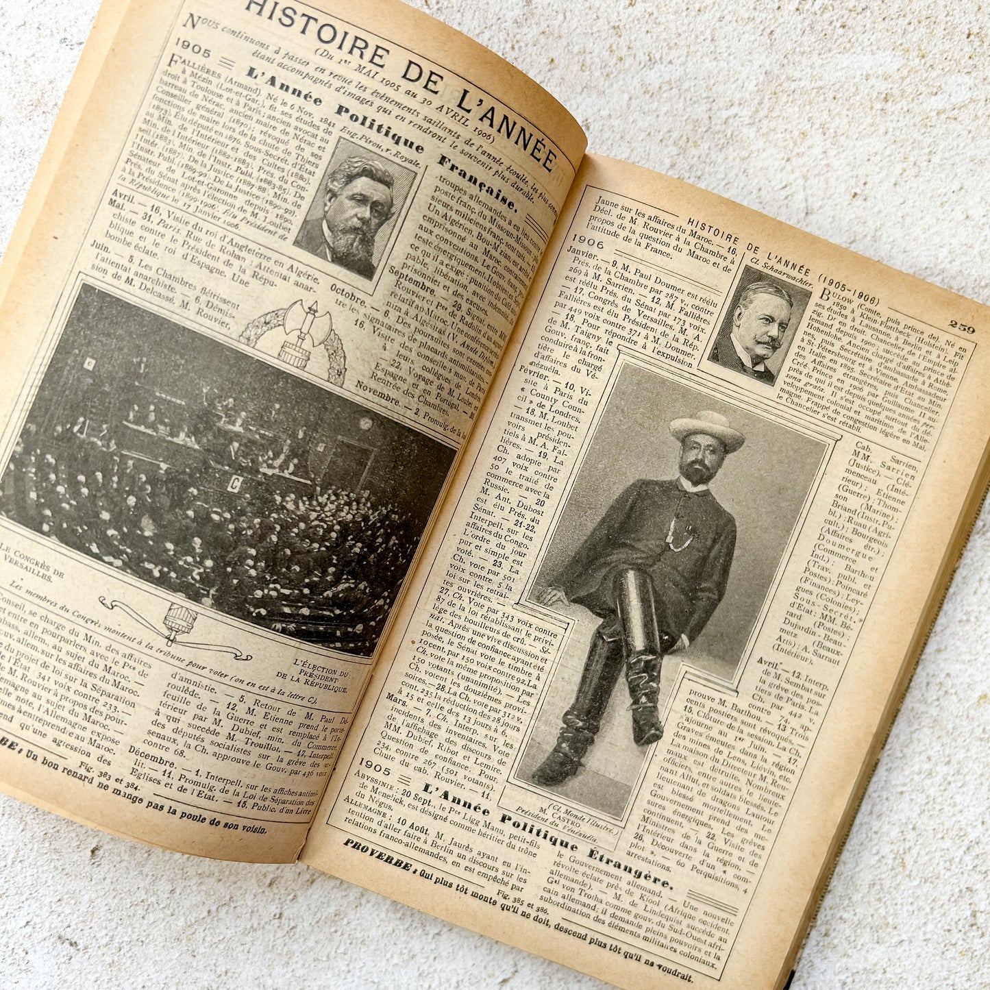 1907 Antique French Almanac