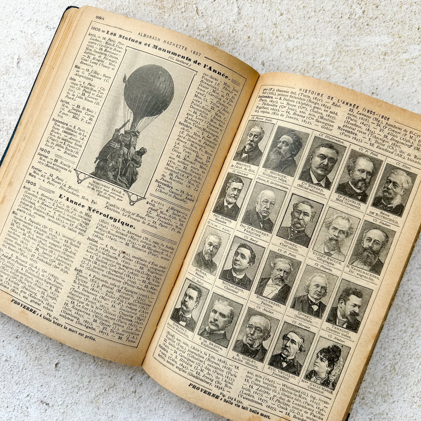 1907 Antique French Almanac