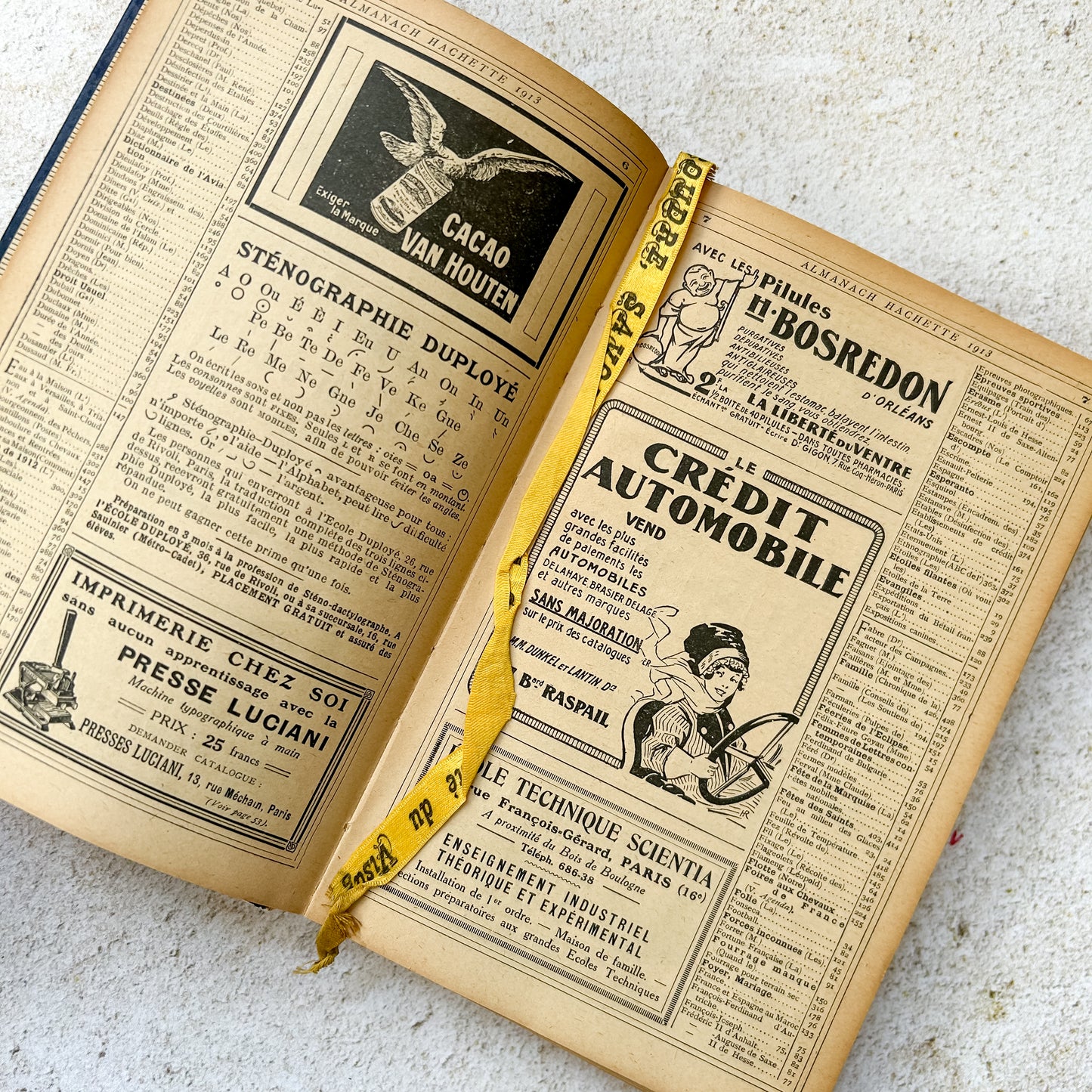 1913 Antique French Almanac