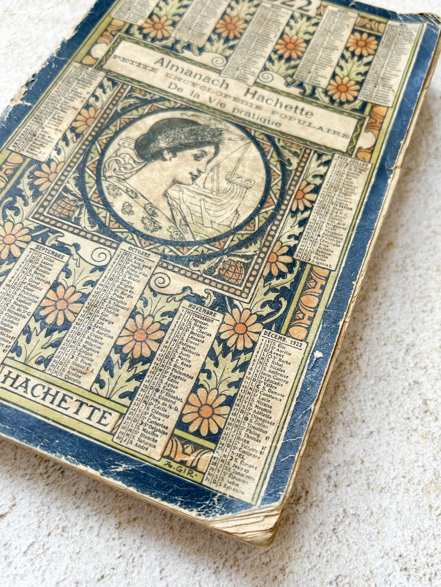 1922 Antique French Almanac