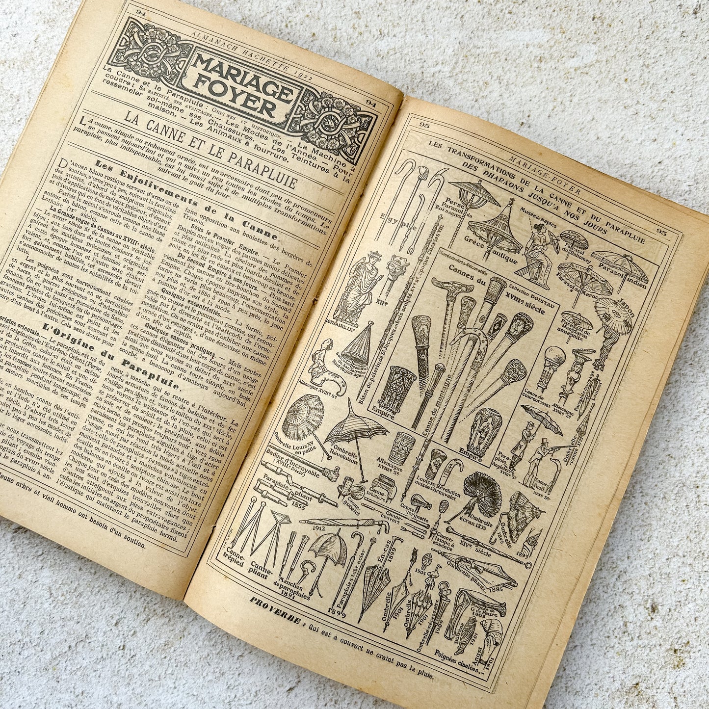 1922 Antique French Almanac