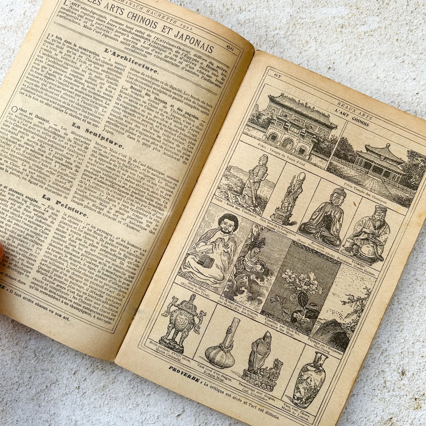 1922 Antique French Almanac
