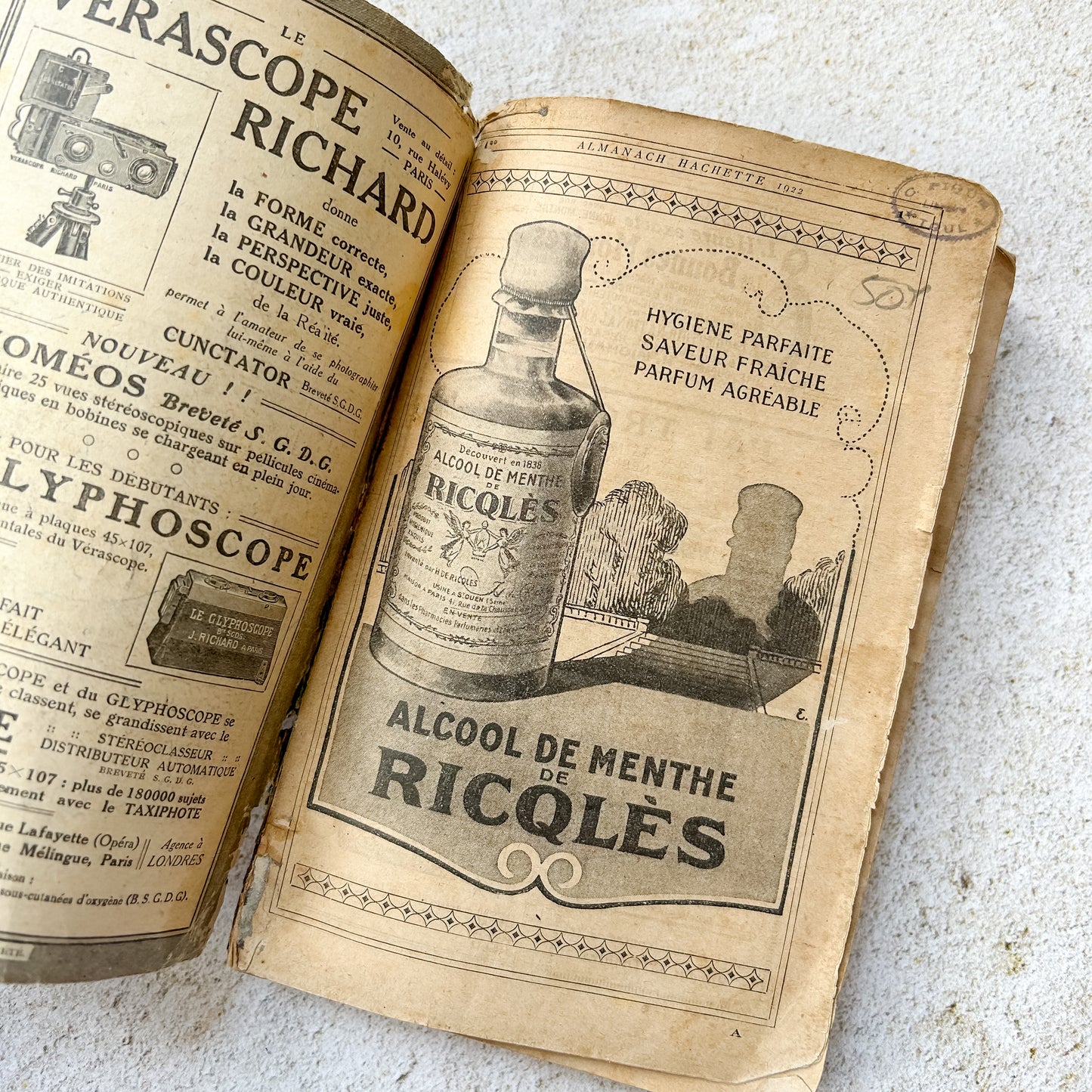 1922 Antique French Almanac