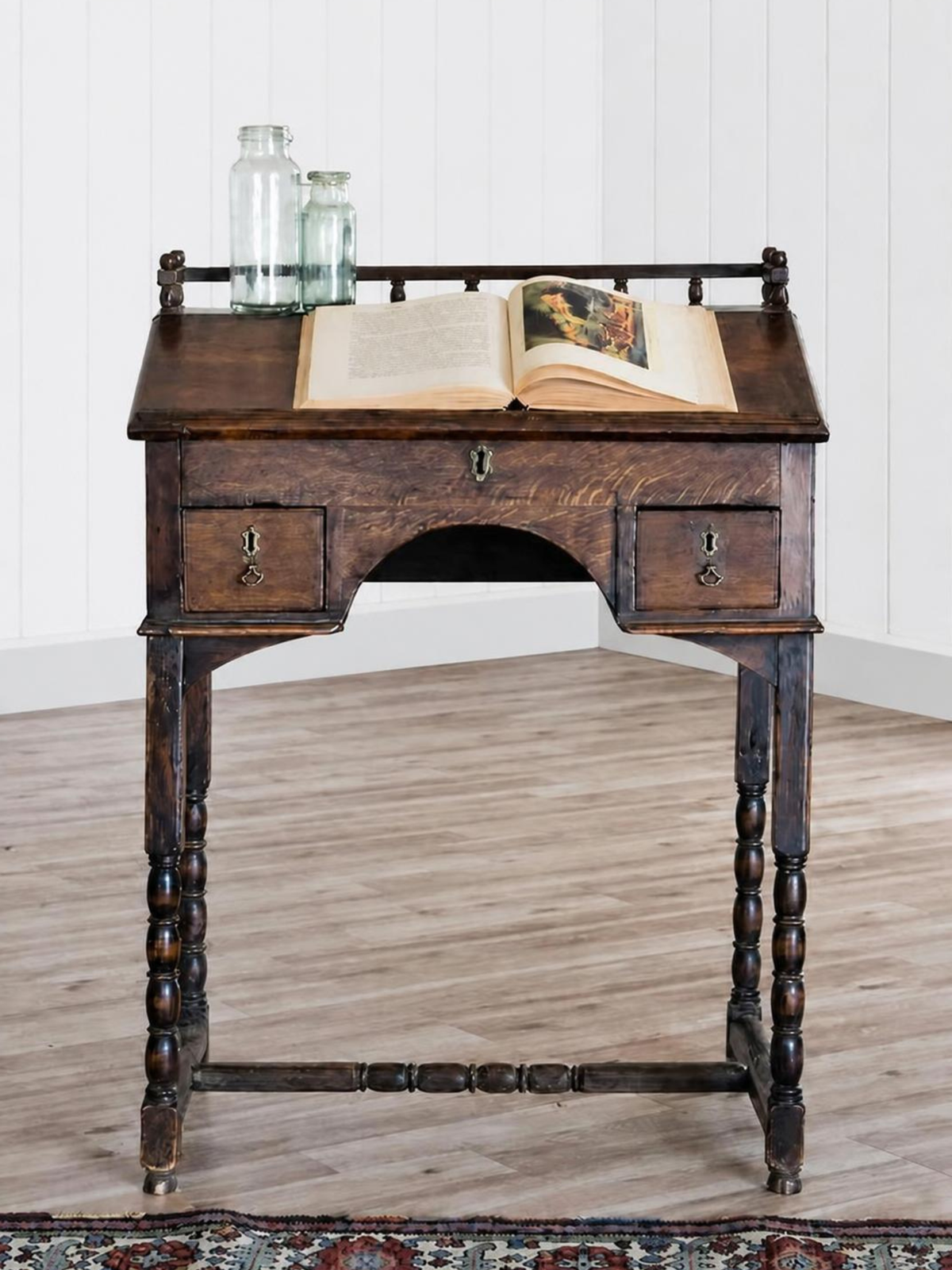 Antique Victorian English Oak Clerk’s Desk