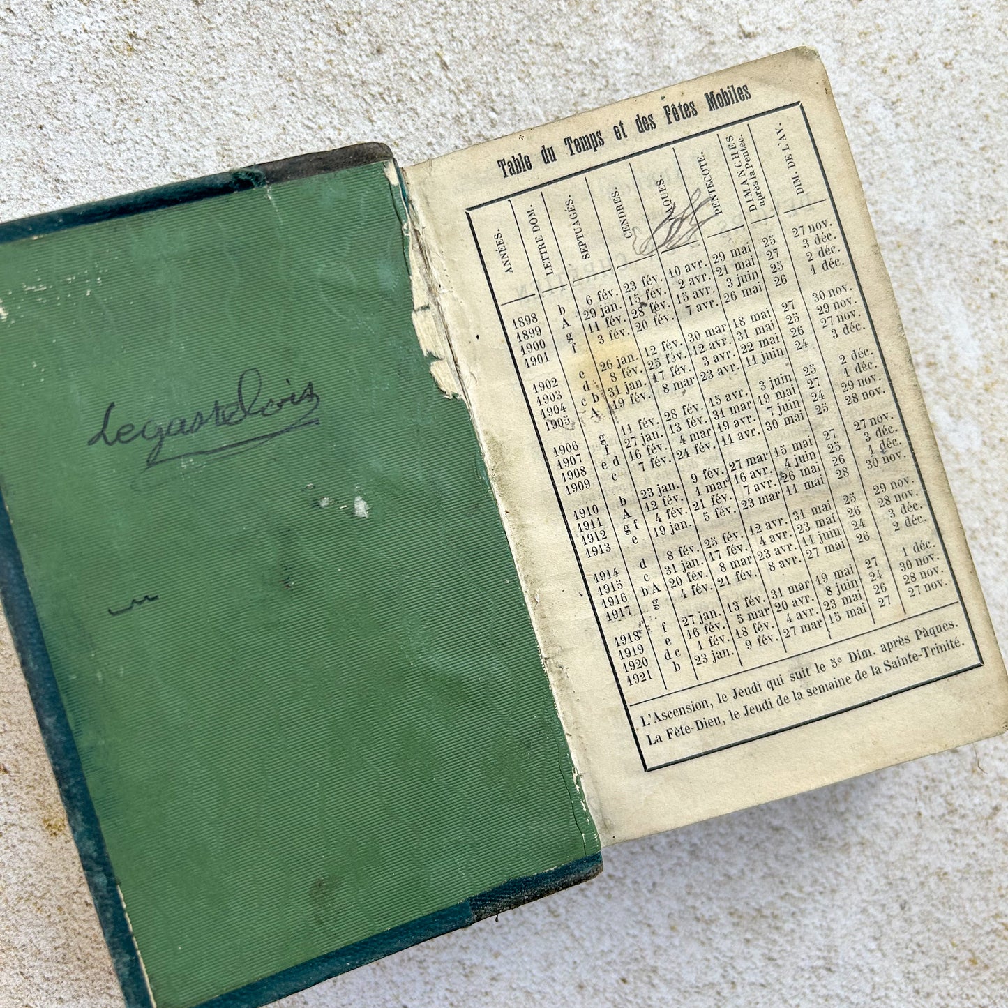 Antique Leather Bound French Diurnal Liturgical Book