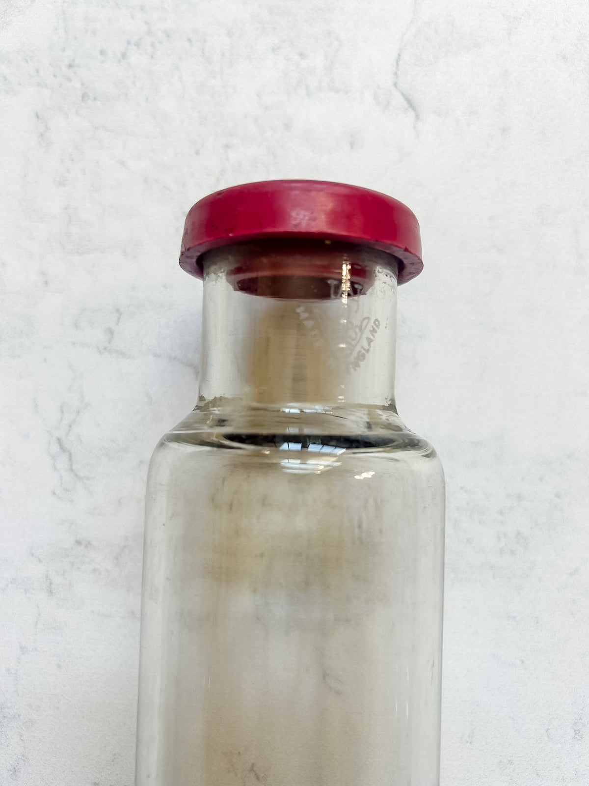 Vintage English JAJ Pyrex Glass Rolling Pin