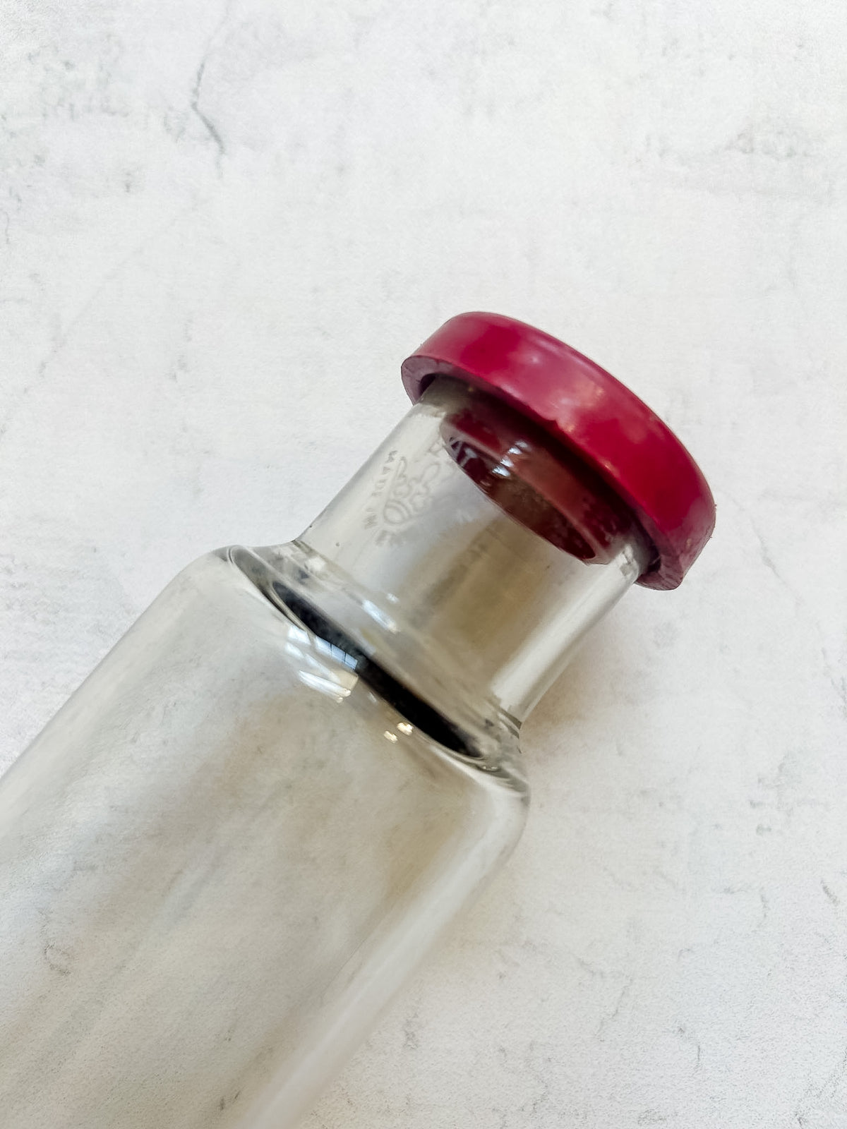Vintage English JAJ Pyrex Glass Rolling Pin