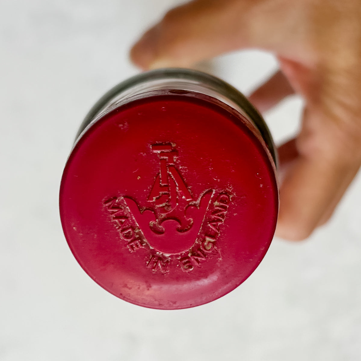Vintage English JAJ Pyrex Glass Rolling Pin