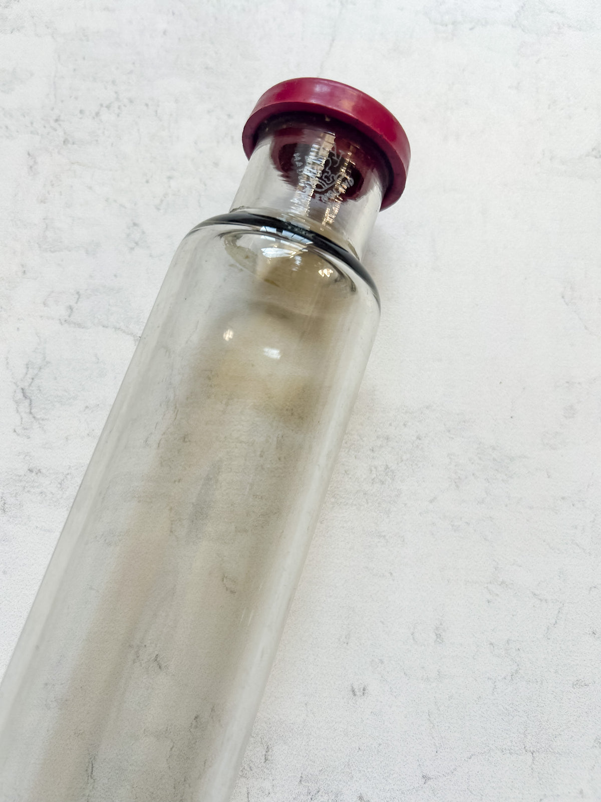 Vintage English JAJ Pyrex Glass Rolling Pin