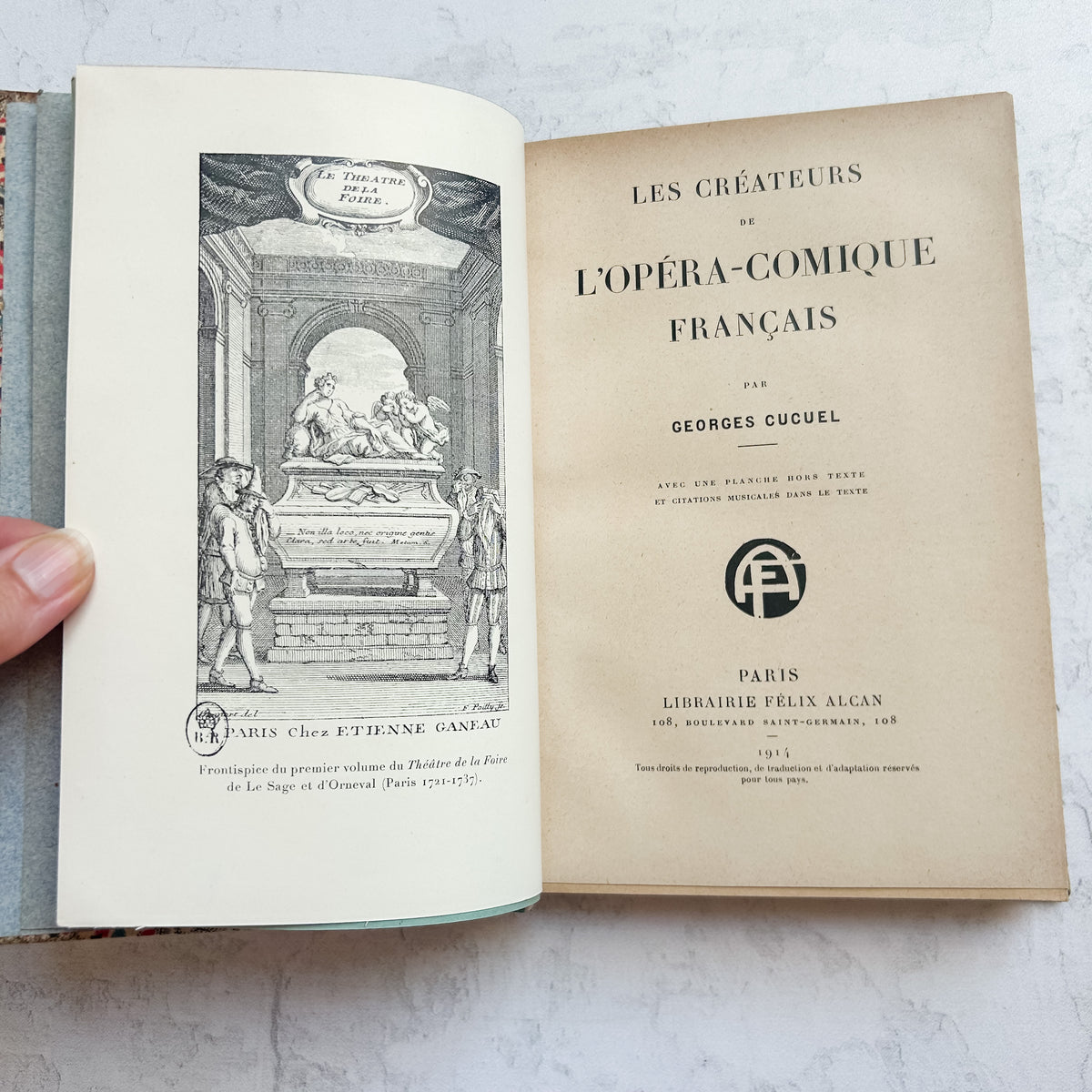Antique French 1914 “The Creators of French Opéra-Comique” Music Book