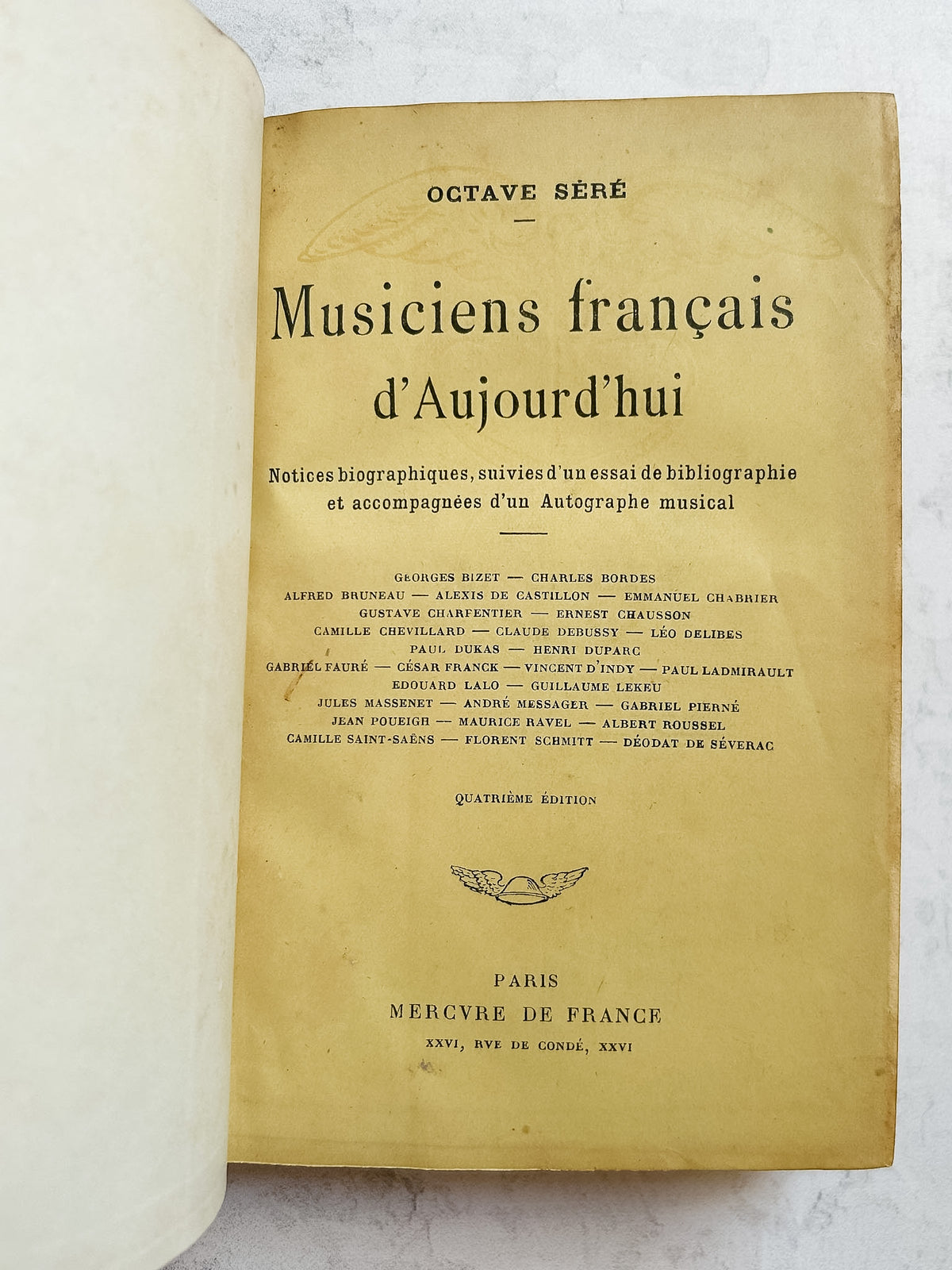 Antique French 1915 “French Musicians of Today” by Octave Séré