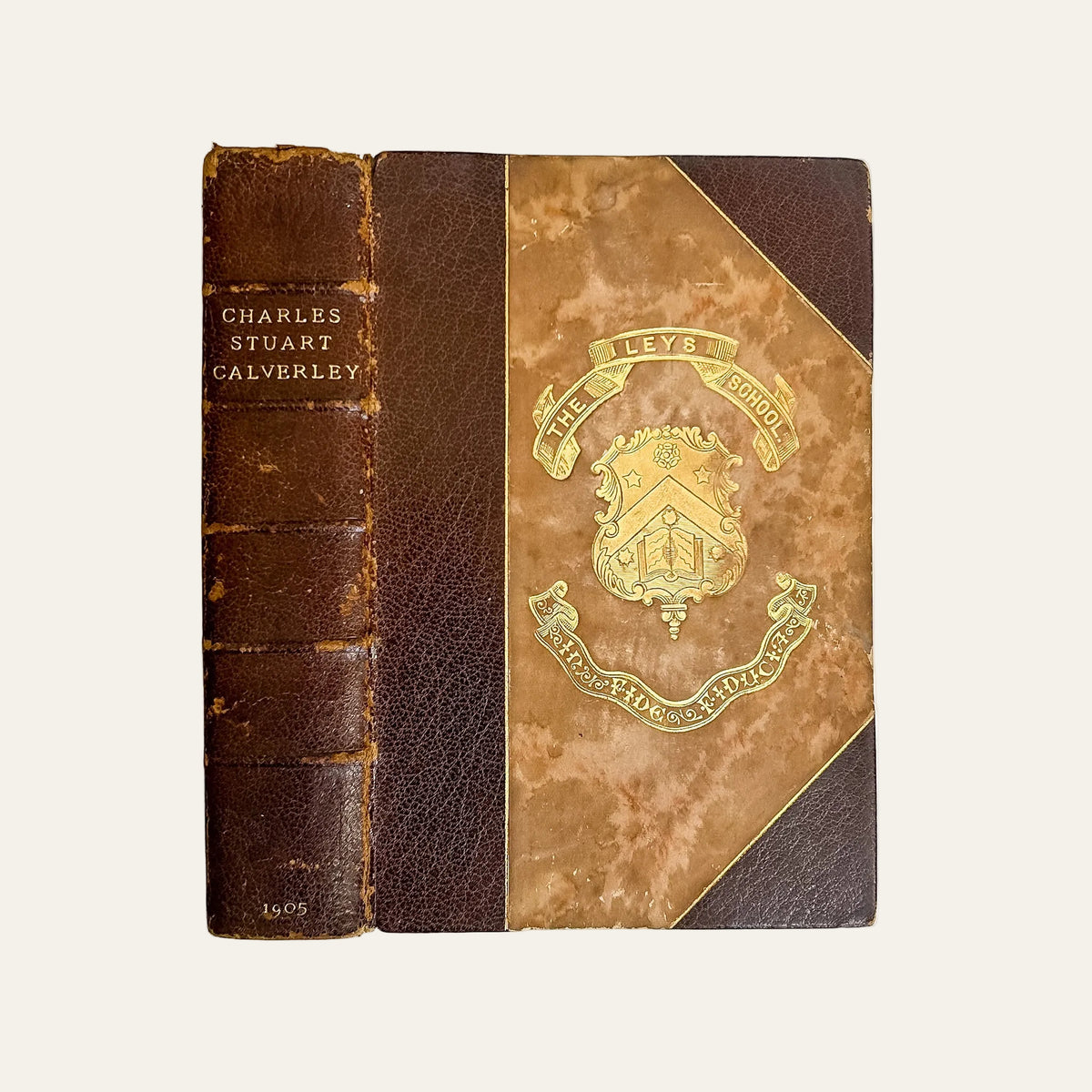 Antique 1905 Leys School Cambridge Prize Book - Charles Stuart Calverley