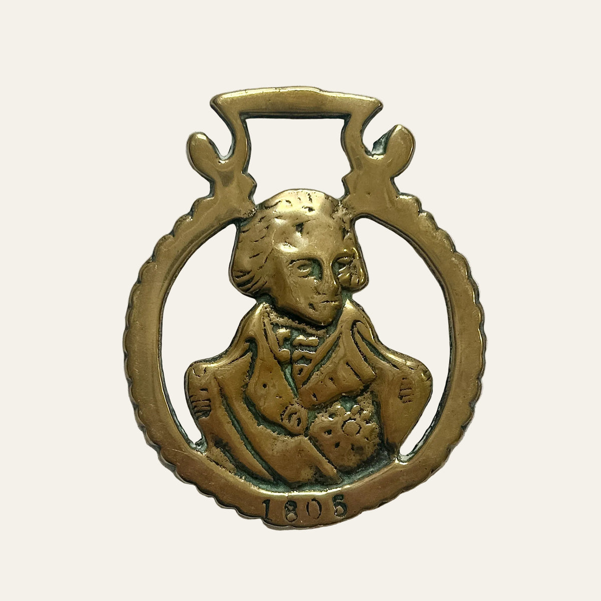 English Lord Nelson Horse Brass Medallion