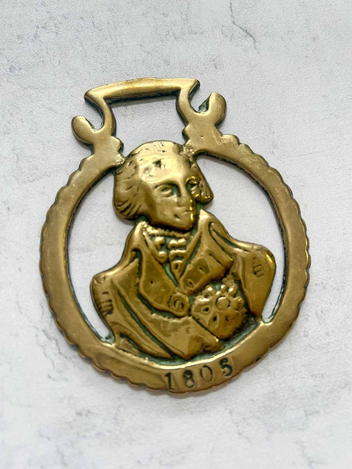 English Lord Nelson Horse Brass Medallion