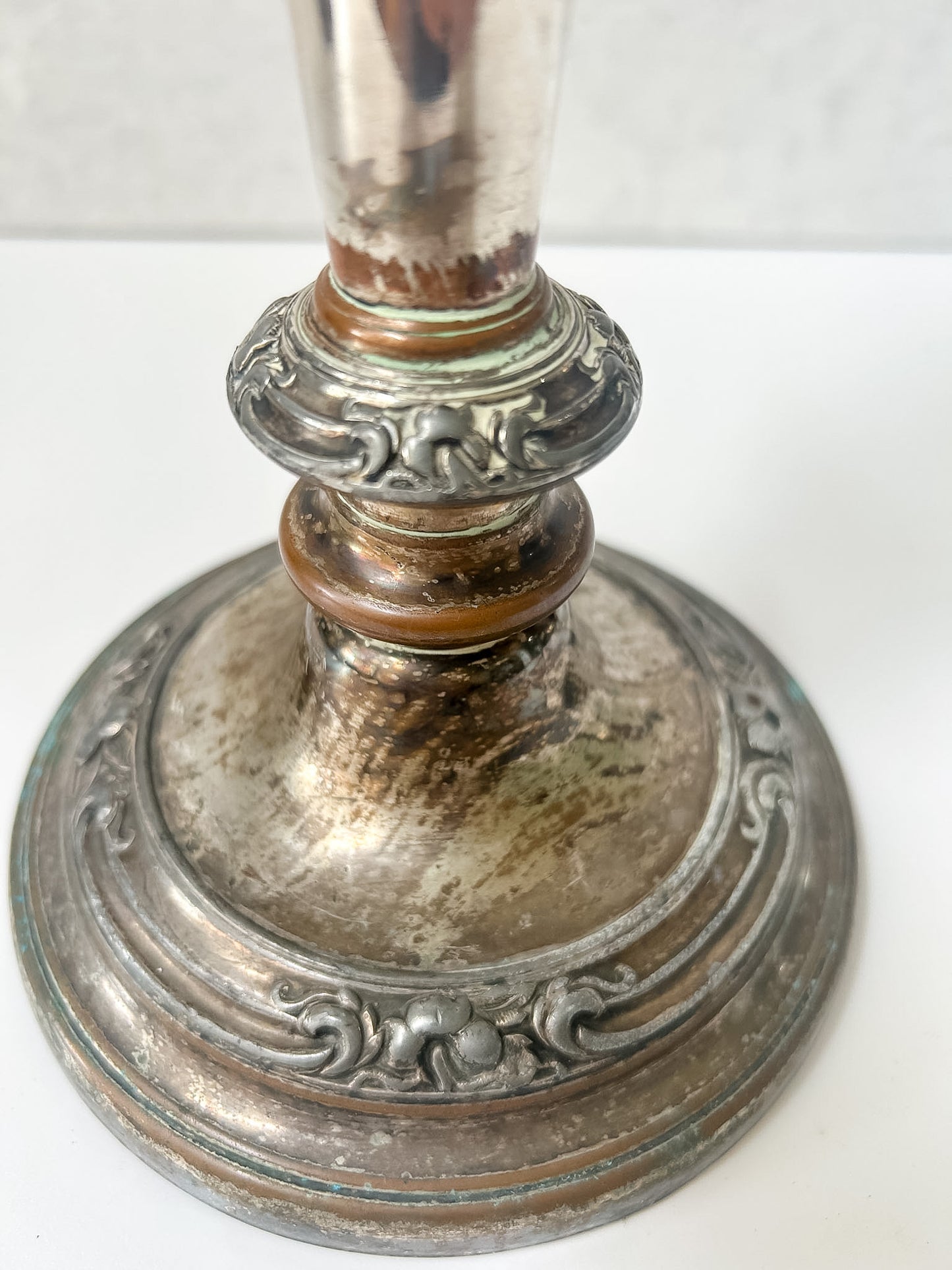 Victorian English Silver Plated Candlestick Pair