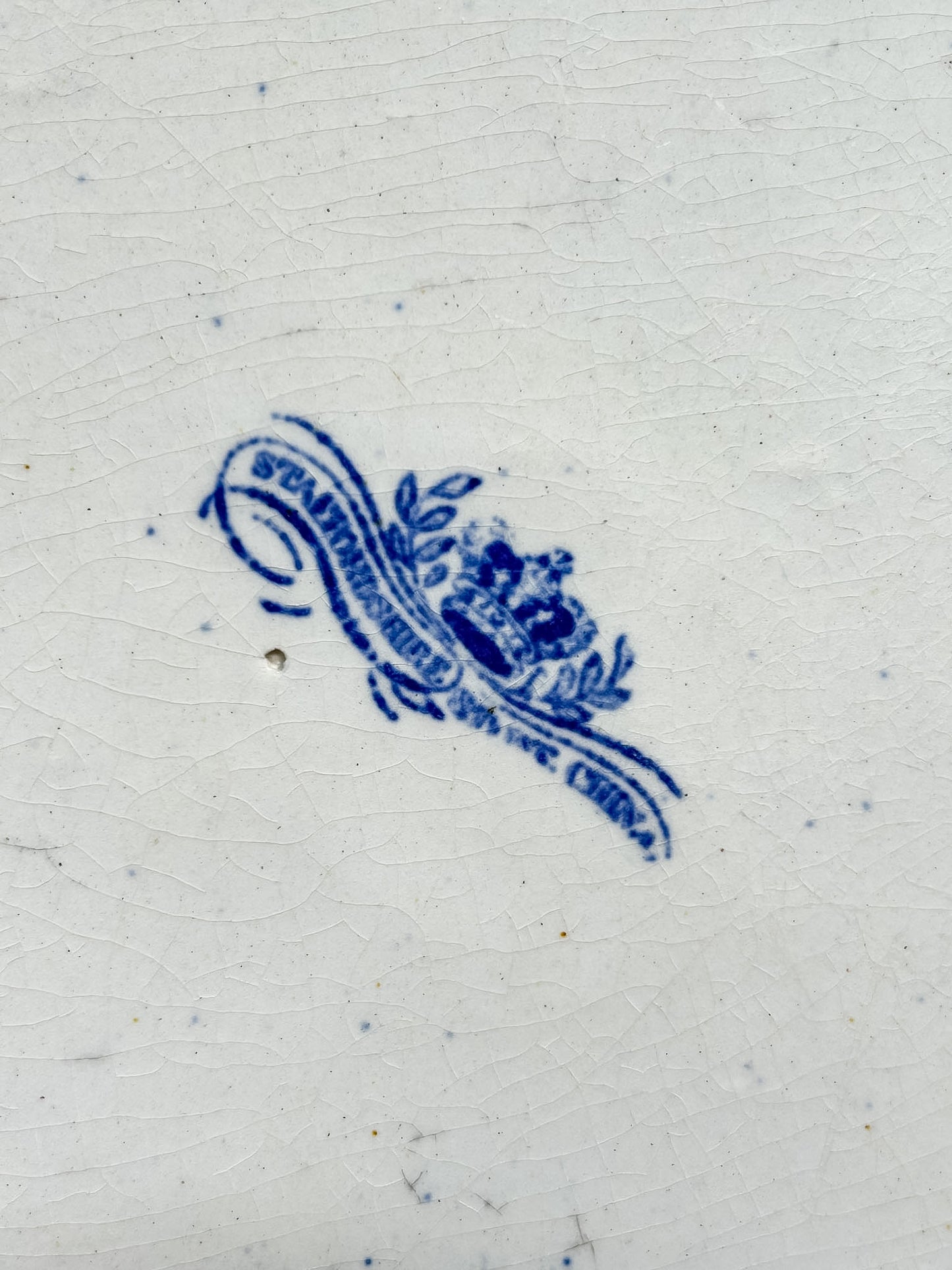 Large Antique Staffordshire Blue Willow Platter | c.1885