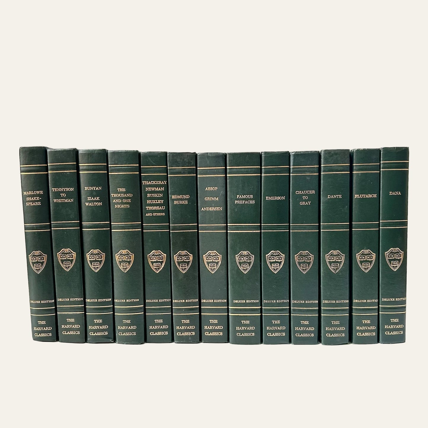 Set of 13 Harvard Classics Books | Green Cloth Deluxe Editions