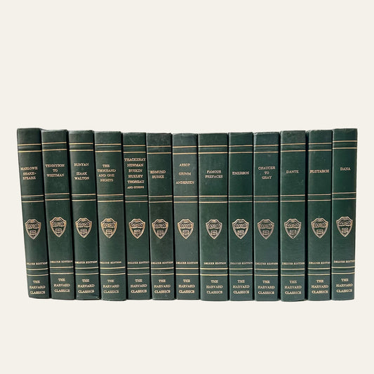 Set of 13 Harvard Classics Books | Green Cloth Deluxe Editions