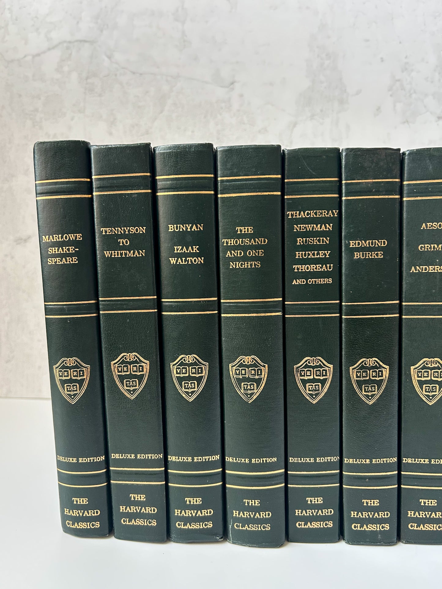 Set of 13 Harvard Classics Books | Green Cloth Deluxe Editions