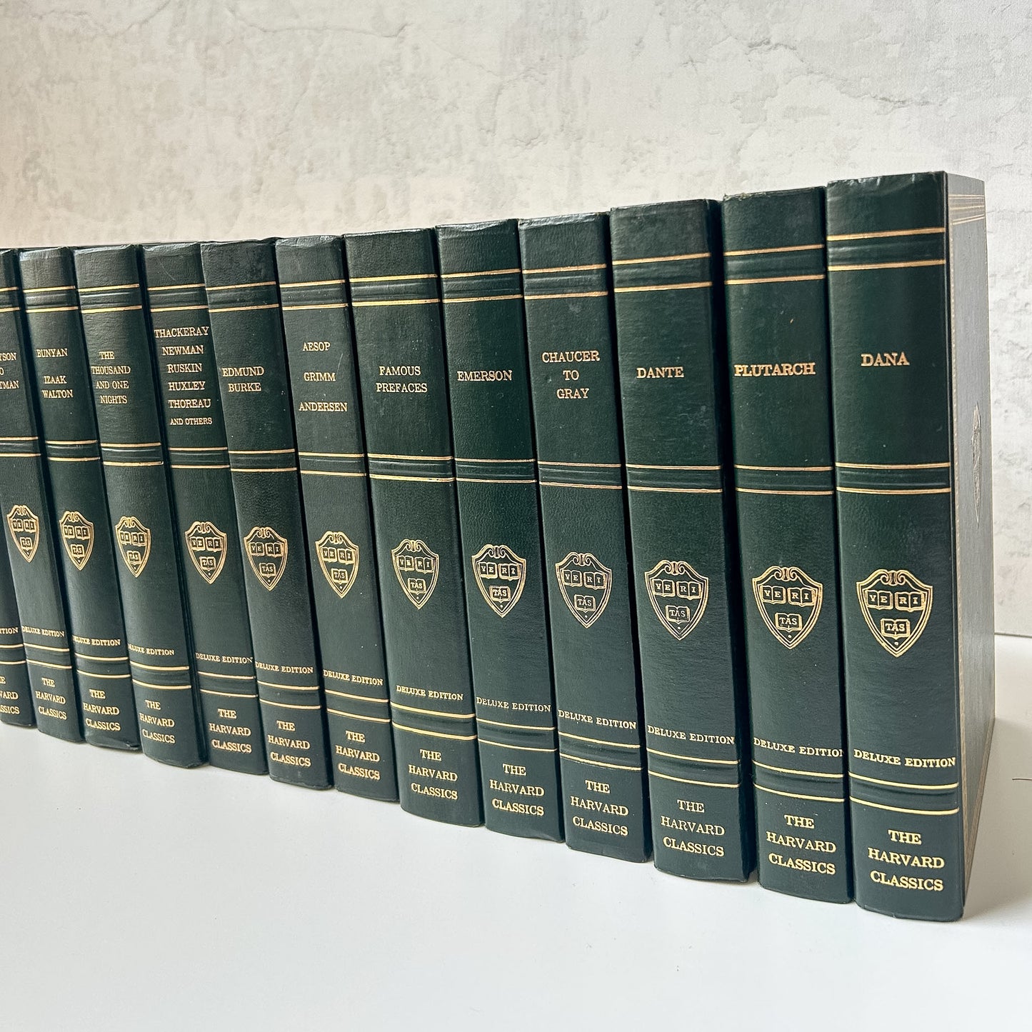 Set of 13 Harvard Classics Books | Green Cloth Deluxe Editions