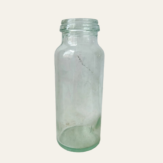 Antique Victorian Teal Glass Storage Jar