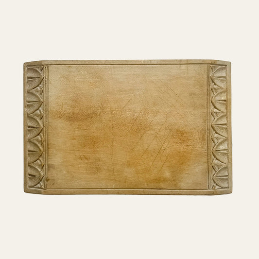 Antique English Carved Rectangular Bread Board