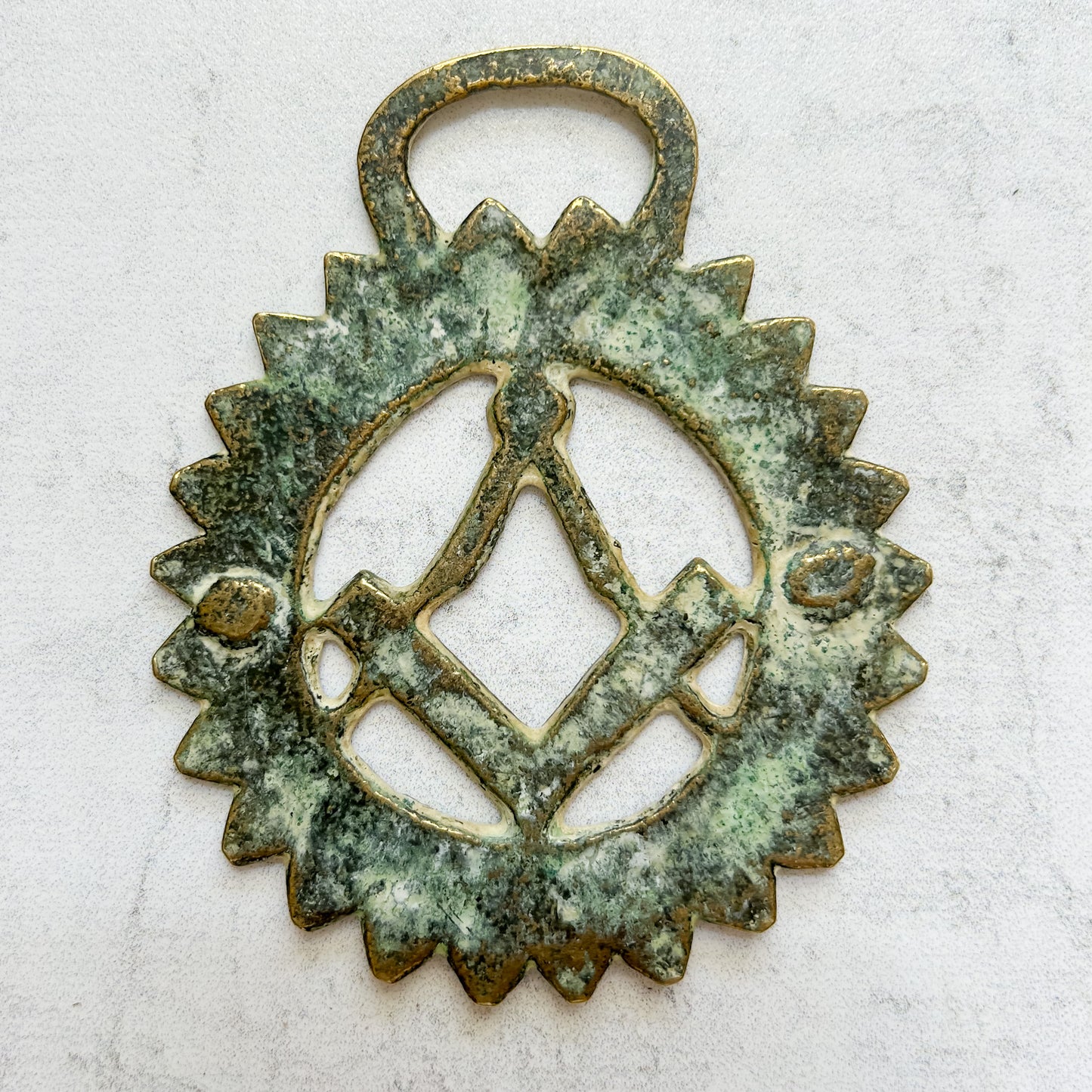English Masonic Horse Brass Medallion