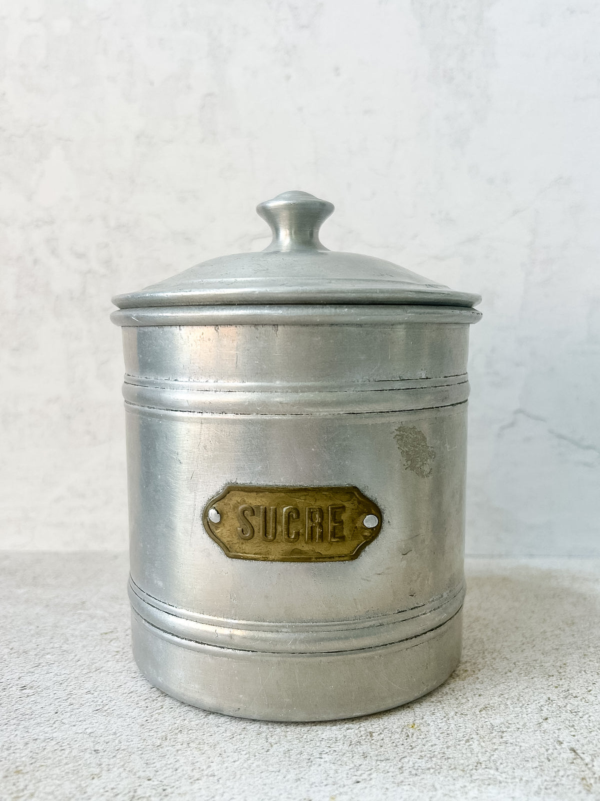 Vintage French Manufrance Aluminum Kitchen Canister Set