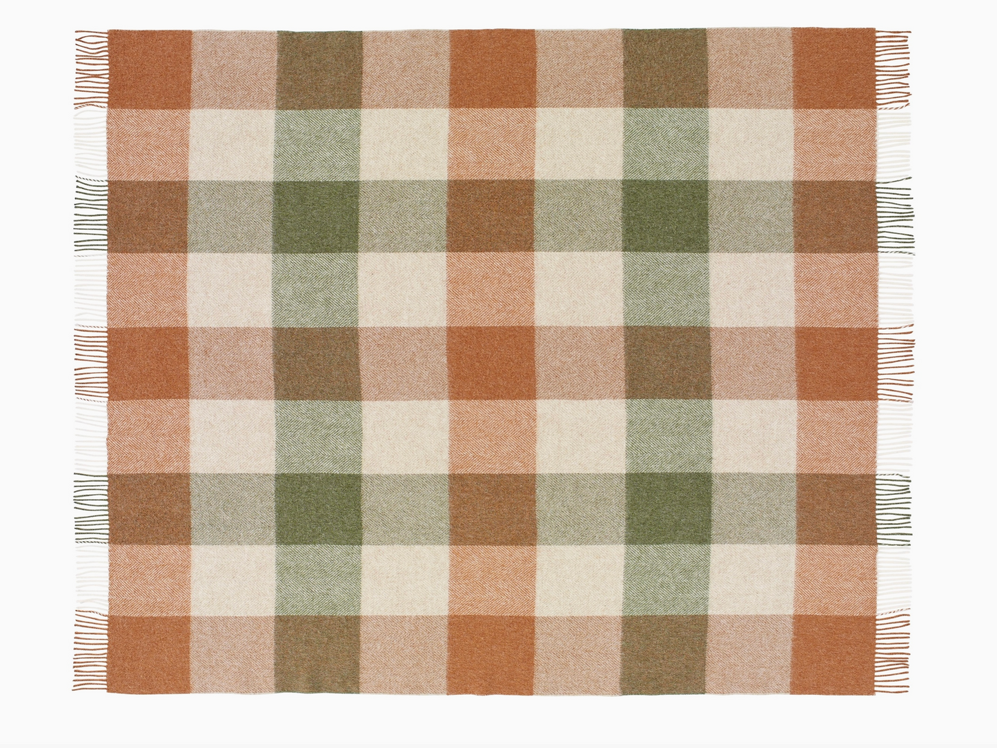 100% Pure English Wool Classic Check Throw