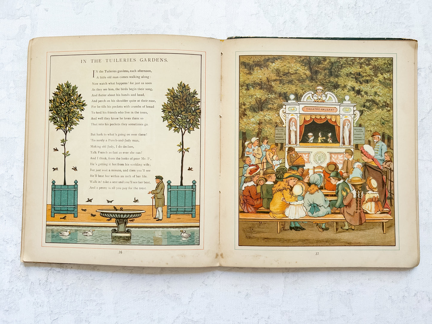 1882 "Abroad" Antique Illustrated Children's Book – Marcus Ward & Co.