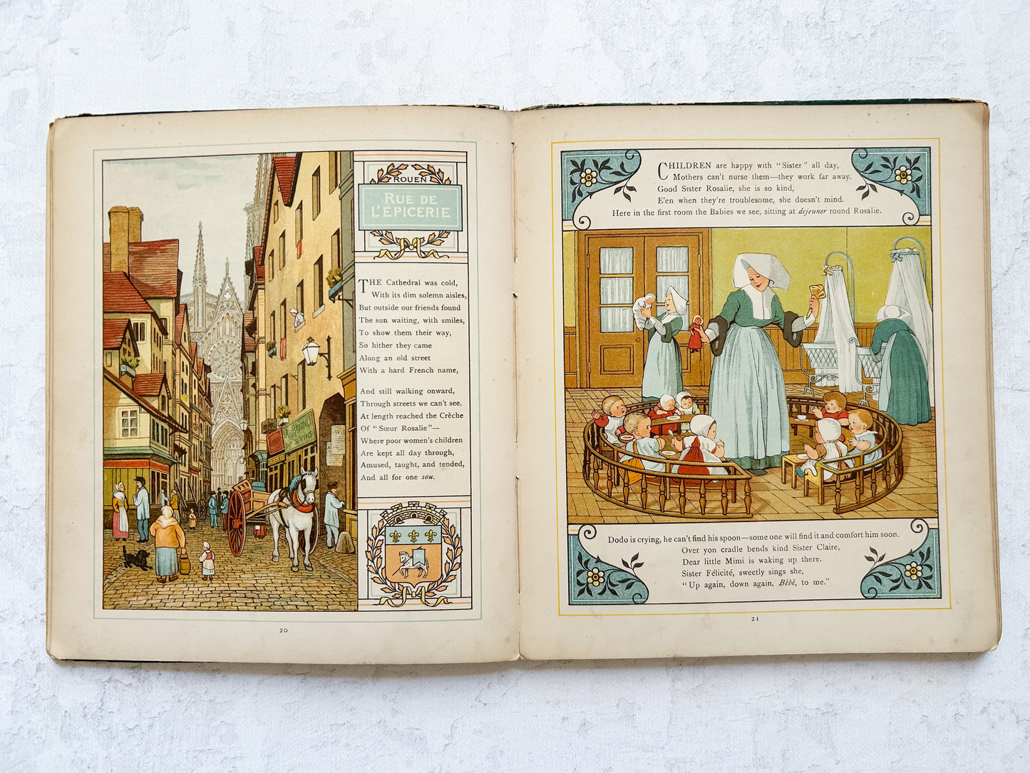 1882 "Abroad" Antique Illustrated Children's Book – Marcus Ward & Co.