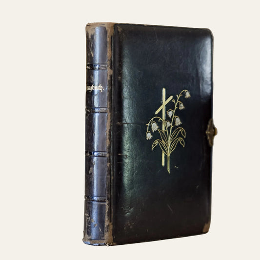 Antique Evangelical Lutheran Text Hymnal & Reader 1883