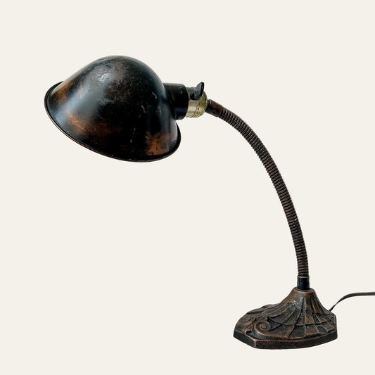 Vintage Paries Mfg. Co. Art Deco Gooseneck Desk Lamp
