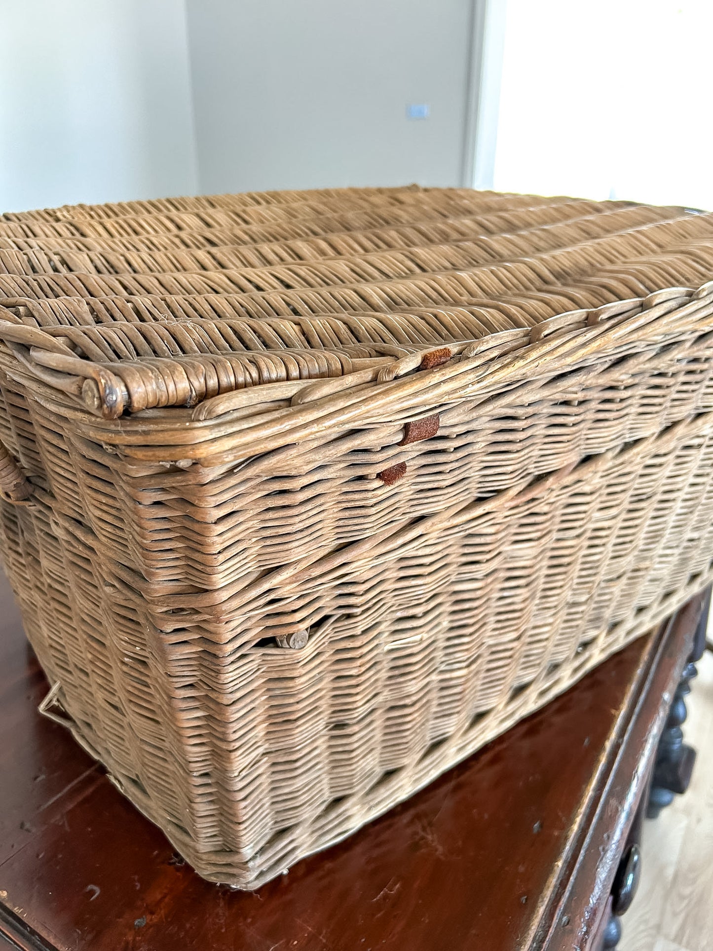 Antique English Wicker Baker's Basket