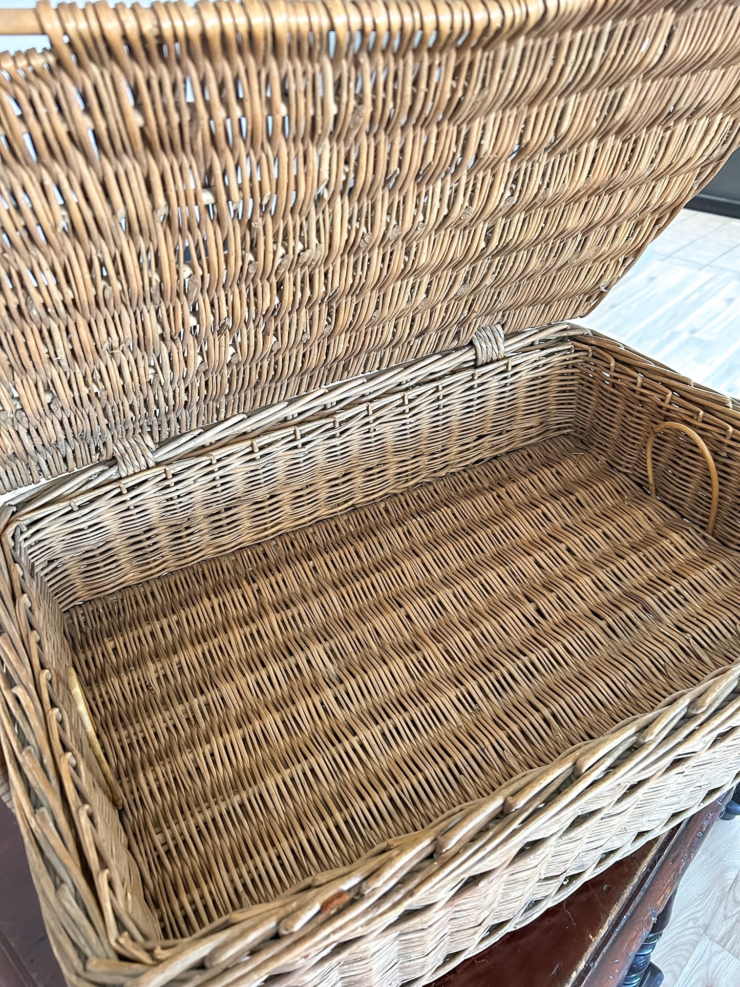 Antique English Wicker Baker's Basket