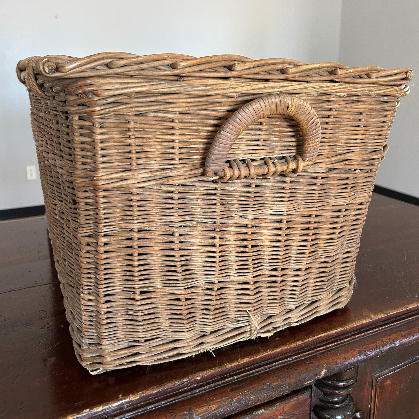 Antique English Wicker Baker's Basket